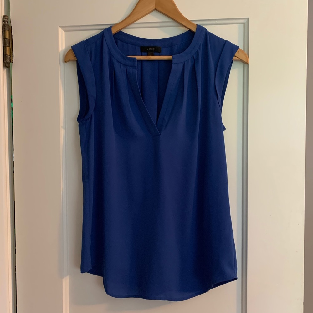 J. Crew sleeveless blouse with split neck J.Crew